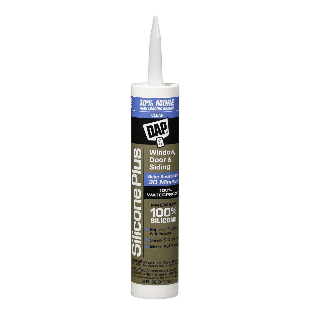 DAP Clear 10.8 oz. Silicone Rubber Sealant 