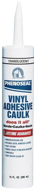 10 oz. Does It All Vinyl Adhesive Caulk in Clear