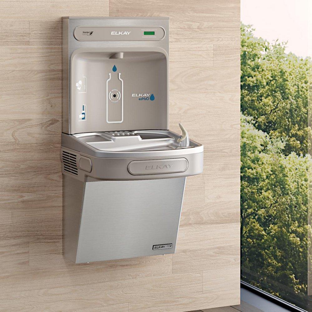 Elkay Stainless Steel Wall Mount Indoor Bottle Filling Station 