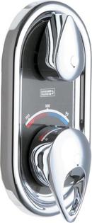Thermostatic Pressure Balancing Valve Trim Only with Tear Drop Controls in Polished Chrome