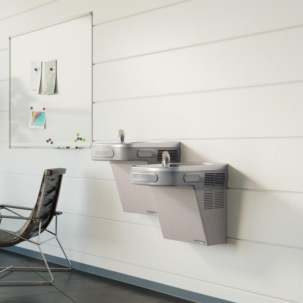 Elkay Light Grey Granite Wall Mount Bi-Level Water Cooler 