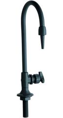 Chicago Faucets Black Single Cross Handle Deck Mount Service Faucet 