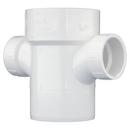 White PVC DWV Street Double Sanitary Tee 