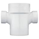 White PVC DWV Street Double Sanitary Tee 