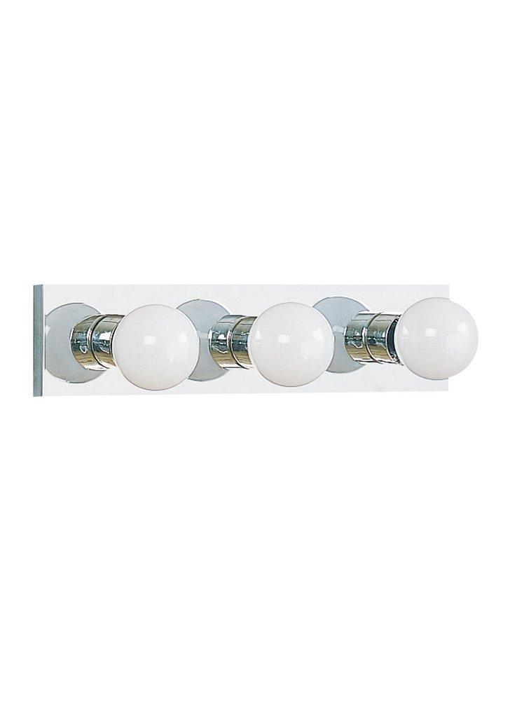 Visual Comfort & Co. Generation Lighting Polished Chrome 100 W G25 3-Bulb Strip Light 