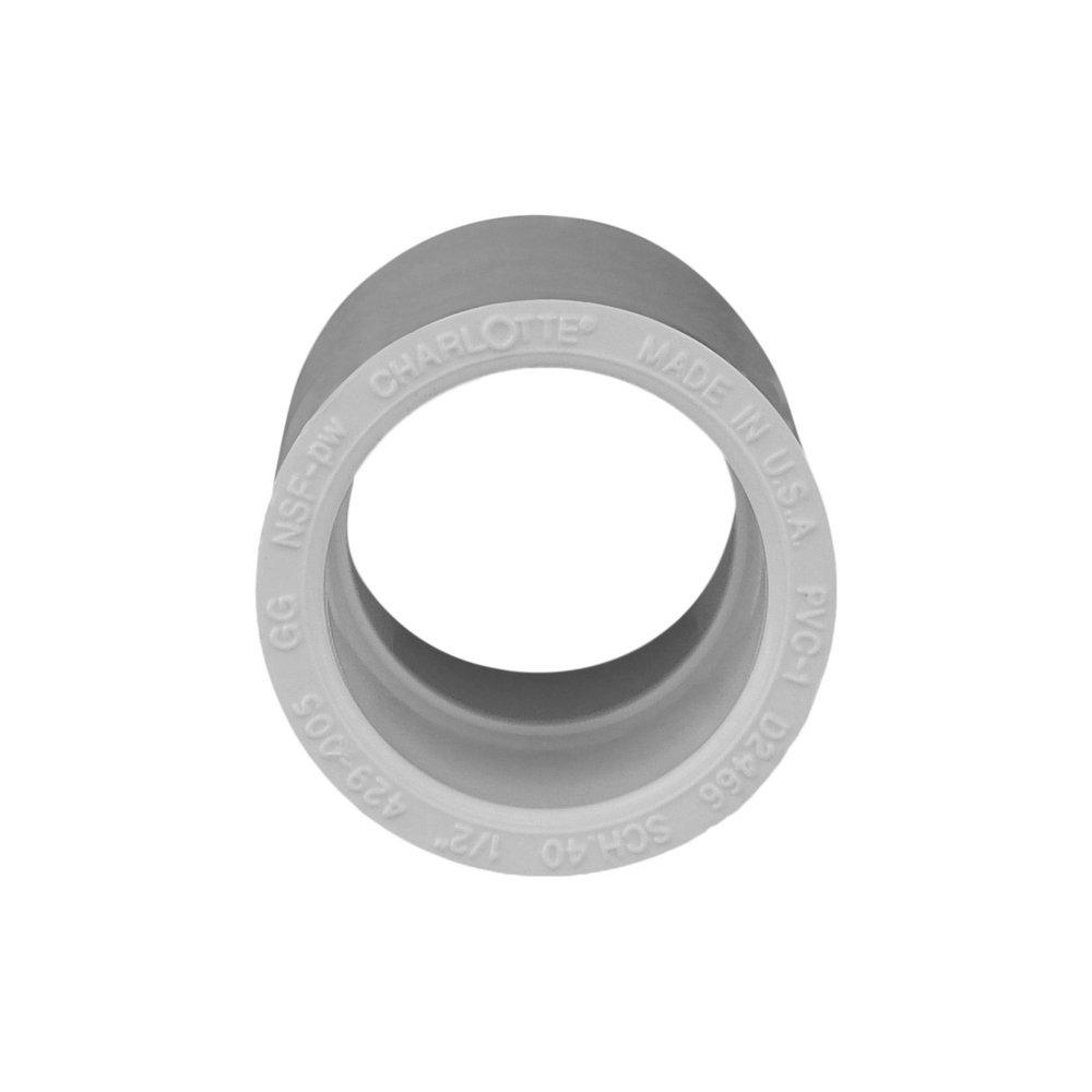 White PVC Schedule 40 Coupling 