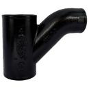 Black No Hub Cast Iron Reducing 1/8 Bend Combination Wye 