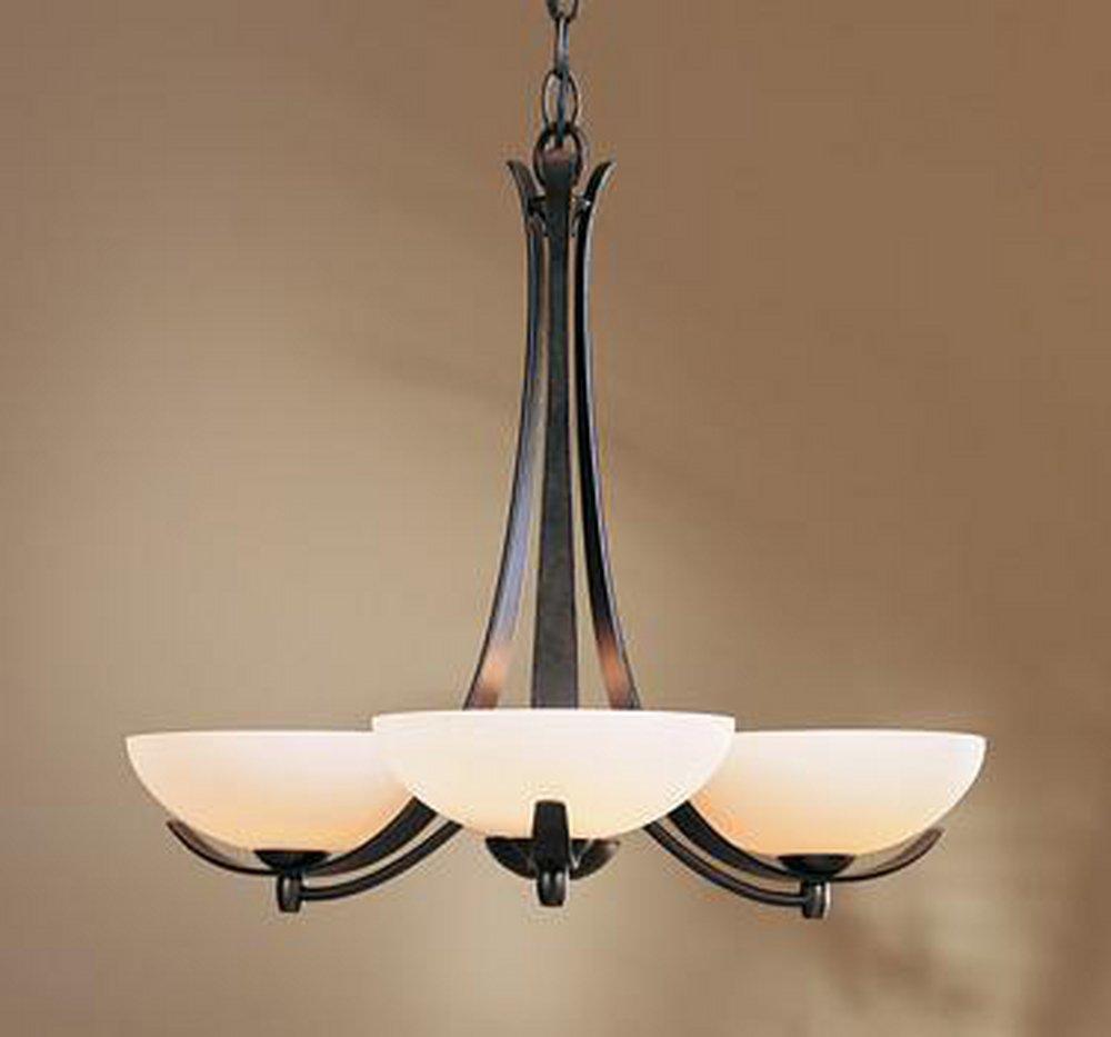 Hubbardton Forge Black 22-3/10 in. 100W 3-Light G9 Chandelier 