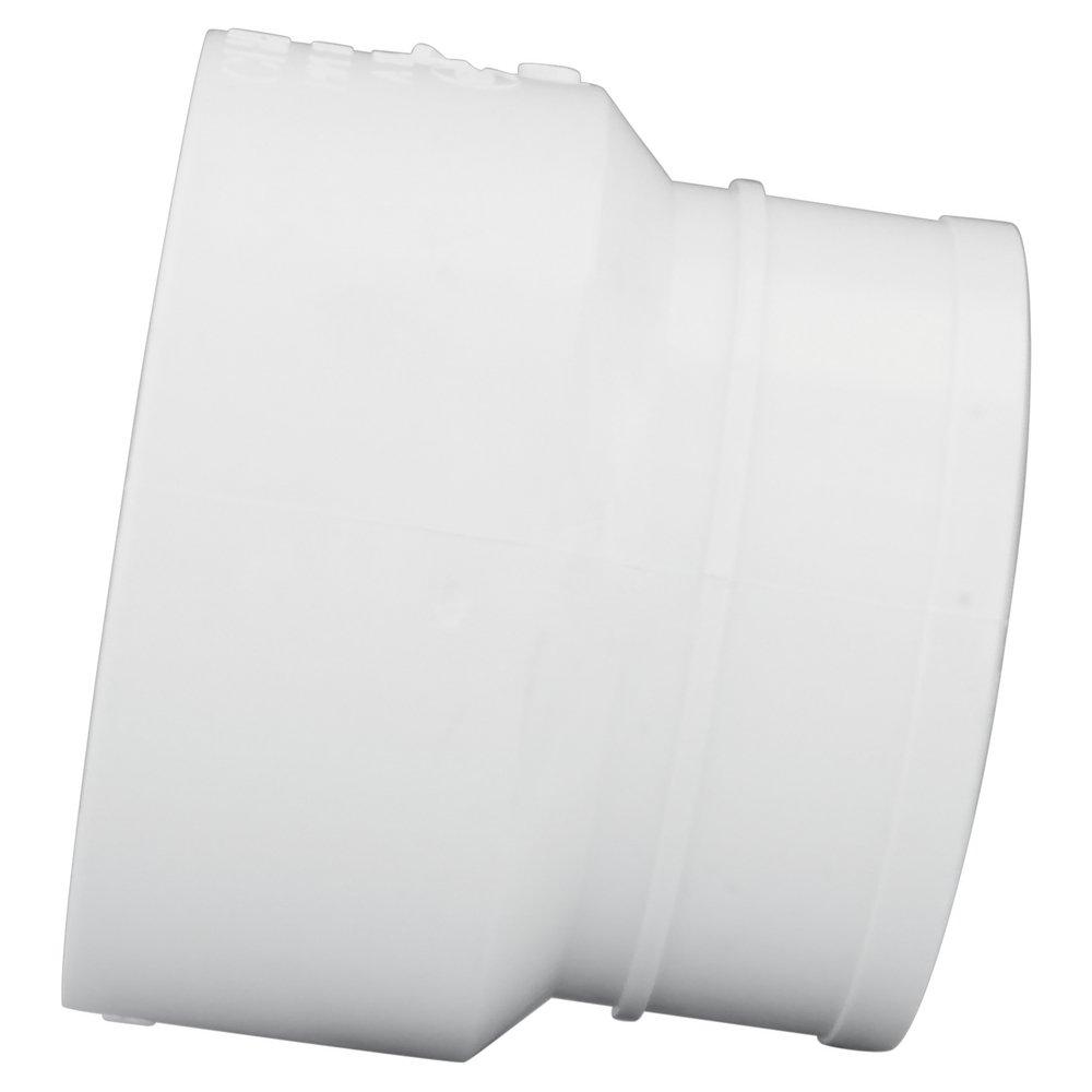 White PVC DWV No-Hub Adapter 