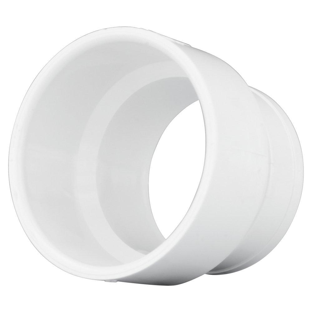 White PVC DWV No-Hub Adapter 