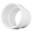 White PVC DWV No-Hub Adapter 