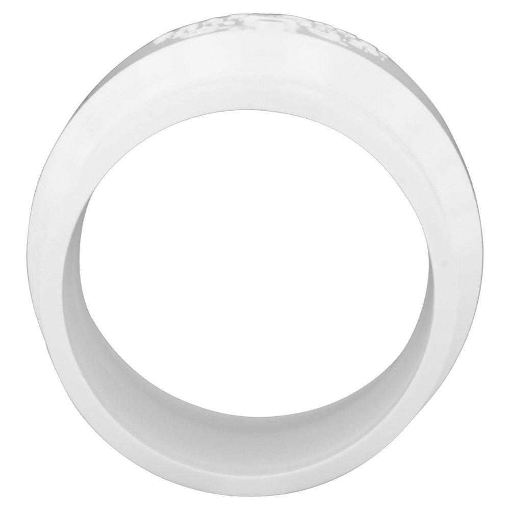 White PVC DWV No-Hub Adapter 