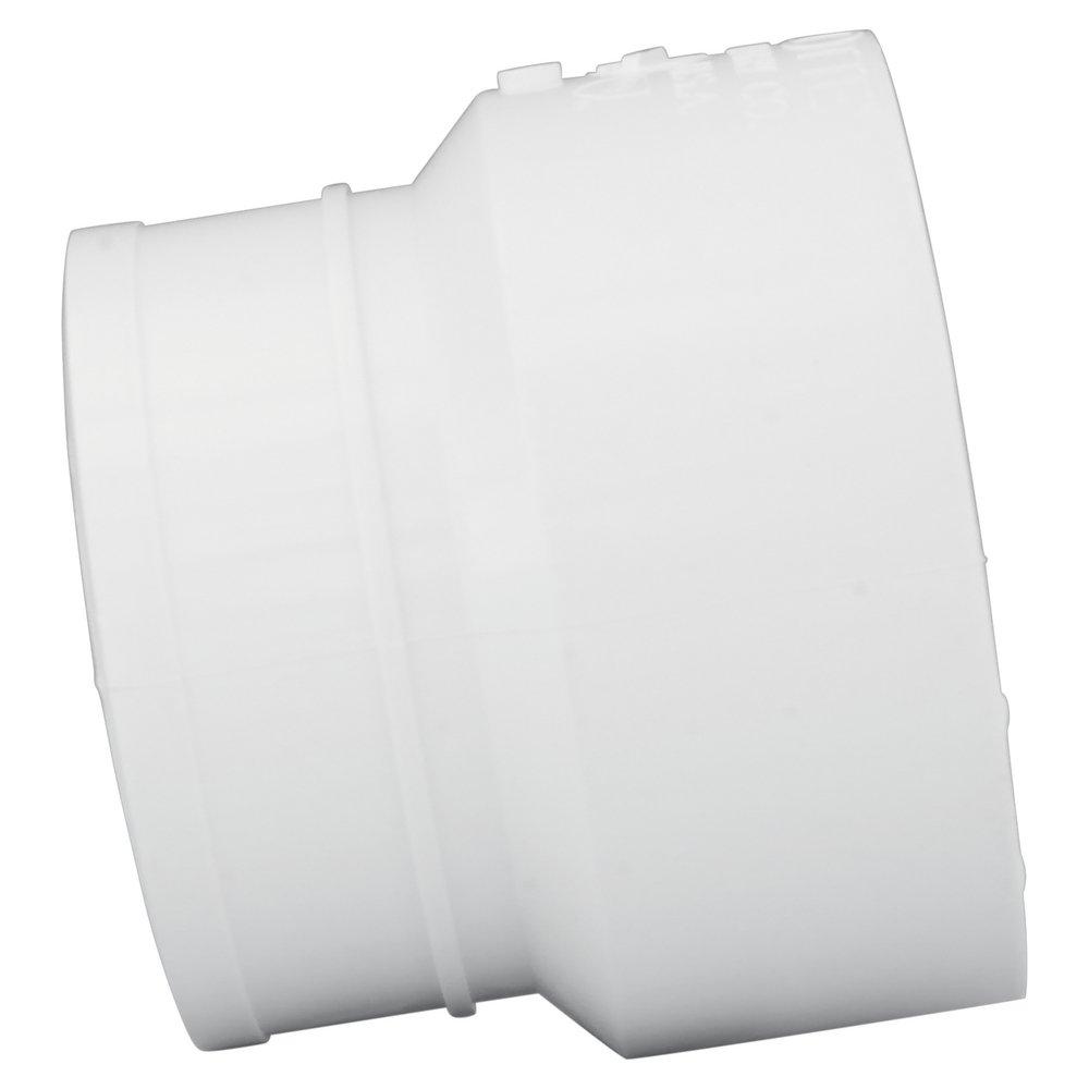 White PVC DWV No-Hub Adapter 