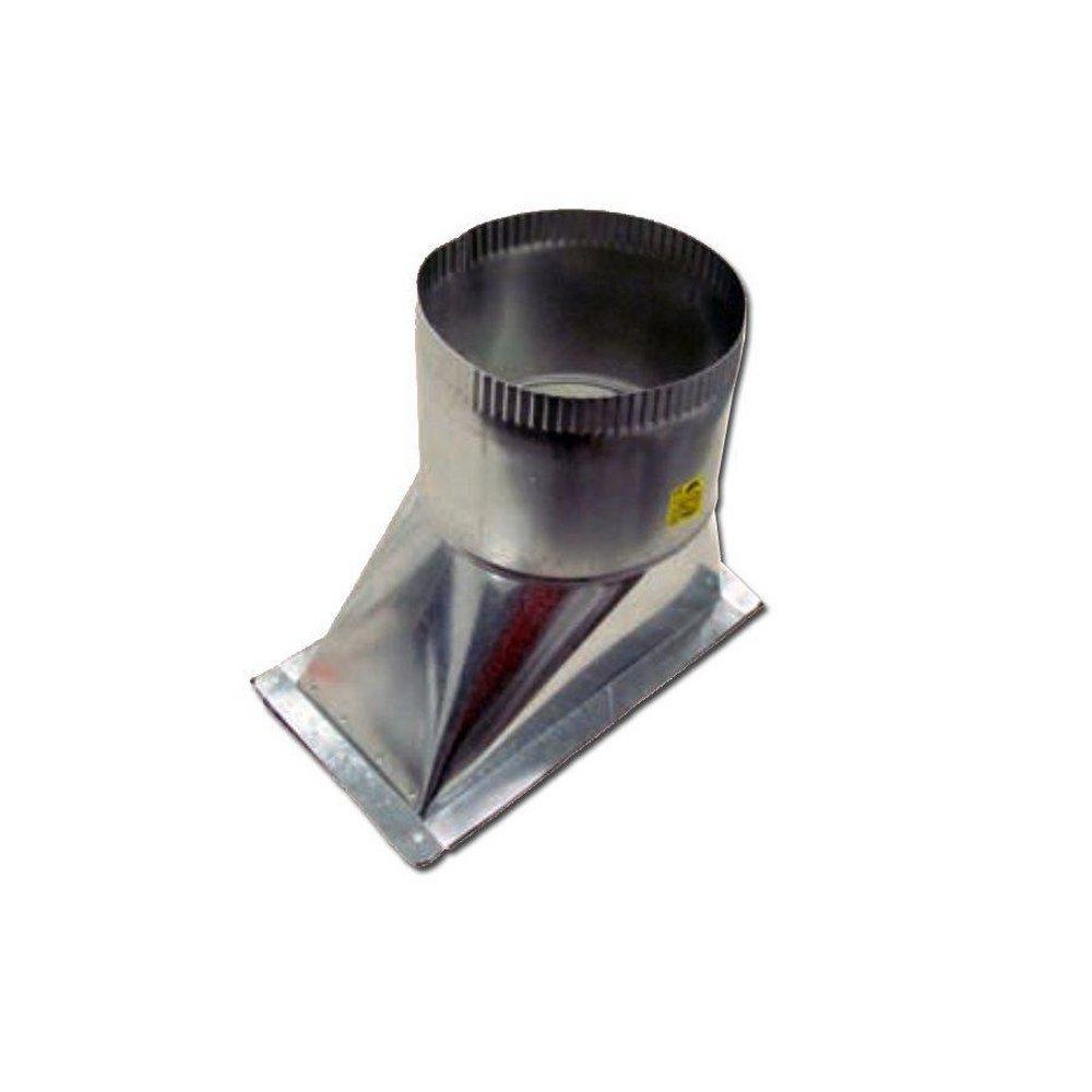 Elgen Manufacturing Duct Round Takeoff Galvanized Steel in Rectangular Duct 