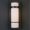 Hubbardton Forge Natural Iron 12 in. 1-Light Wall Sconce with Pearl Glass Shade 