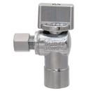 1/2 x 3/8 in. Solder x Compression Lever Handle Angle Supply Stop Valve in Chrome Plated