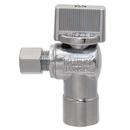 NIBCO Chrome Plated Solder x Compression Lever Handle Angle Supply Stop Valve in Chrome Plated 