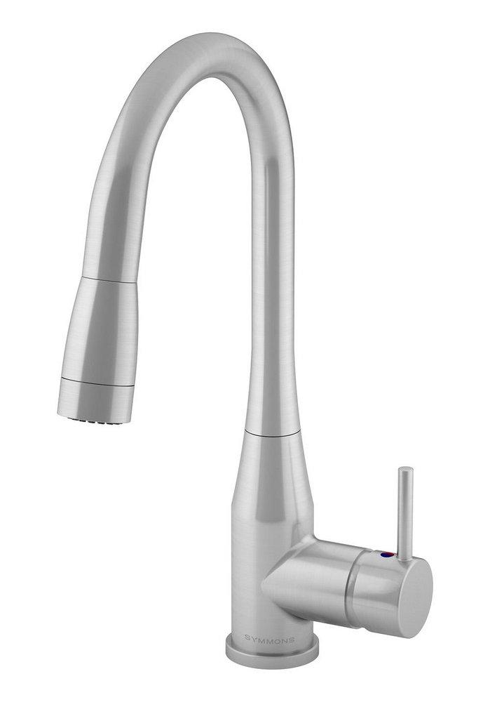 Symmons Industries Stainless Steel Single Handle Pull Down Kitchen Faucet in Polished Chrome 