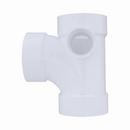 White PVC DWV Sanitary Tee with 2 