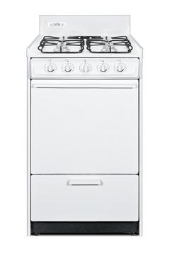20 in. Gas 4-Burner Open Freestanding Range in White