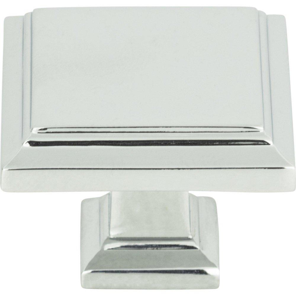 Atlas Homewares Polished Chrome 1-1/4 x 1-1/4 in. Square Knob 