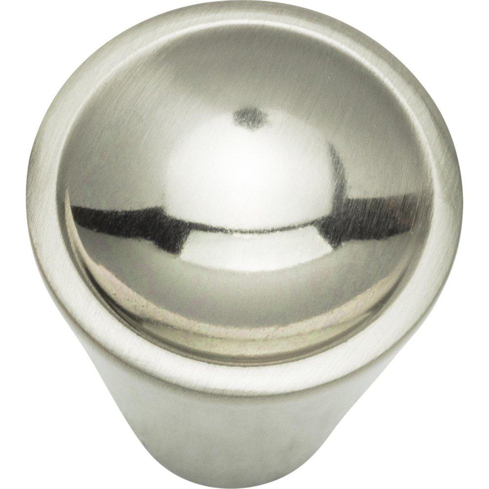 Atlas Homewares Brushed Nickel Zinc Alloy Round Cone Knob 