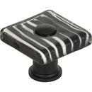 *CVR* ZEBRA SQUARE GLASS KNOB BLACK 