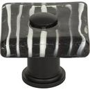 *CVR* ZEBRA SQUARE GLASS KNOB BLACK 