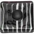 *CVR* ZEBRA SQUARE GLASS KNOB BLACK 
