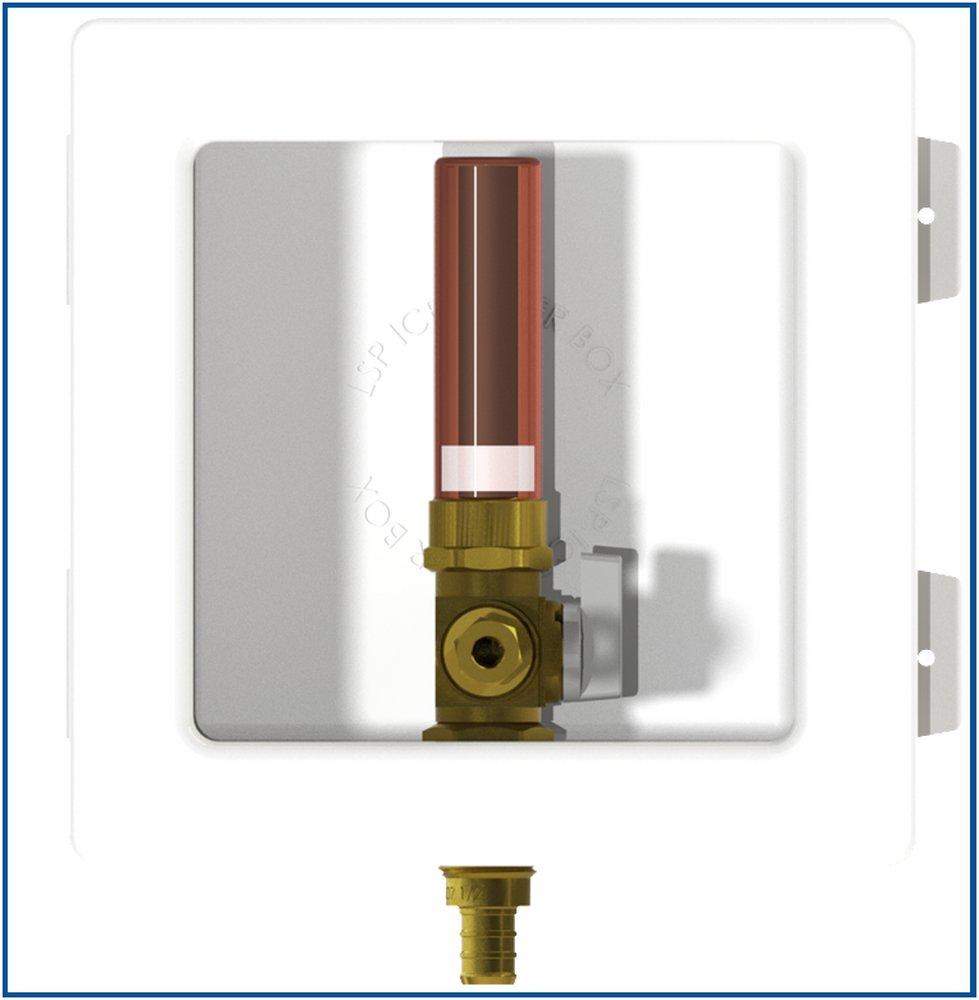 LSP Products Group White 5-3/16 x 5-3/16 x 2-1/2 in. Ice Maker Supply Box 