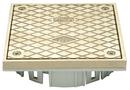 6 x 6 in. Cast Iron Adjustable Floor Cleanout with Square Polished Nickel Bronze Top