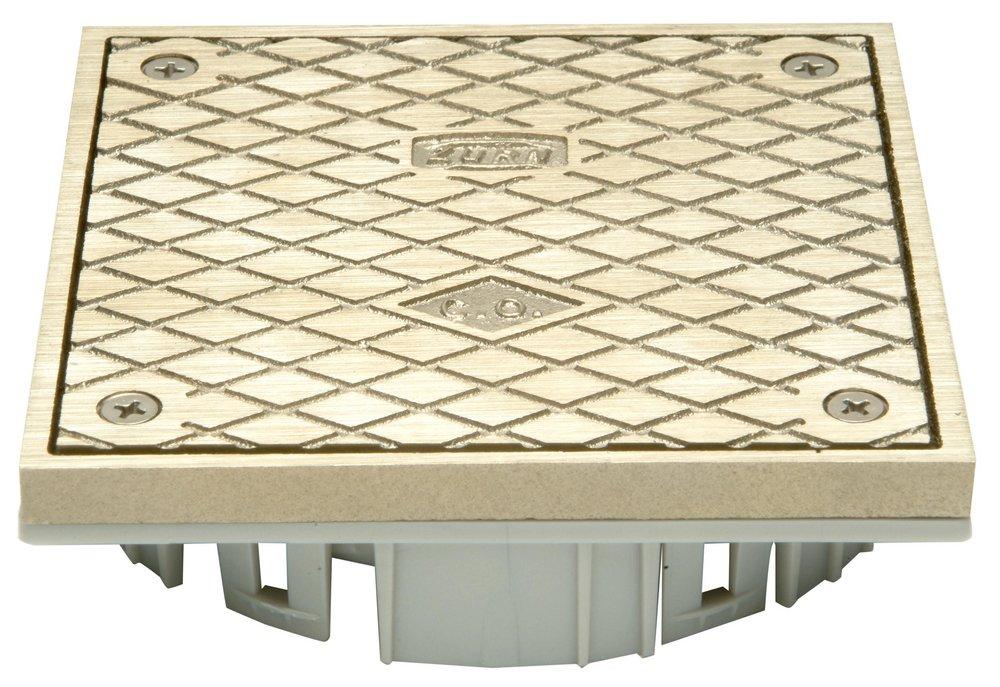 Zurn Polished Nickel Square Adjustable Floor Cleanout with Top 