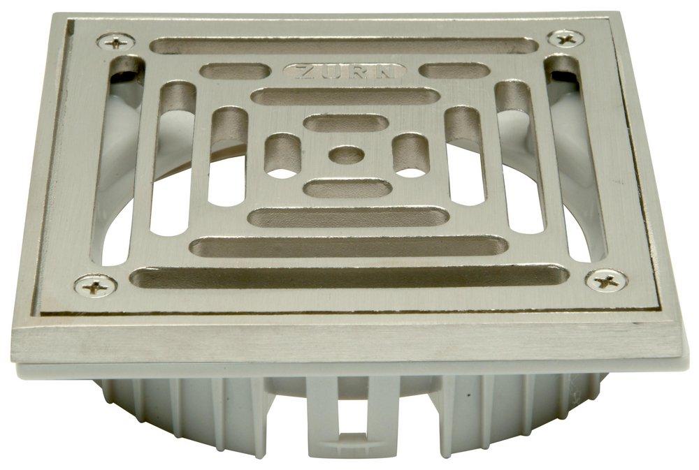 Zurn 6 in. 304 Stainless Steel Square Heavy Duty Adjustable Floor Drain 