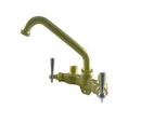Double-Handle Laundry Faucet with Plug in Rough Brass