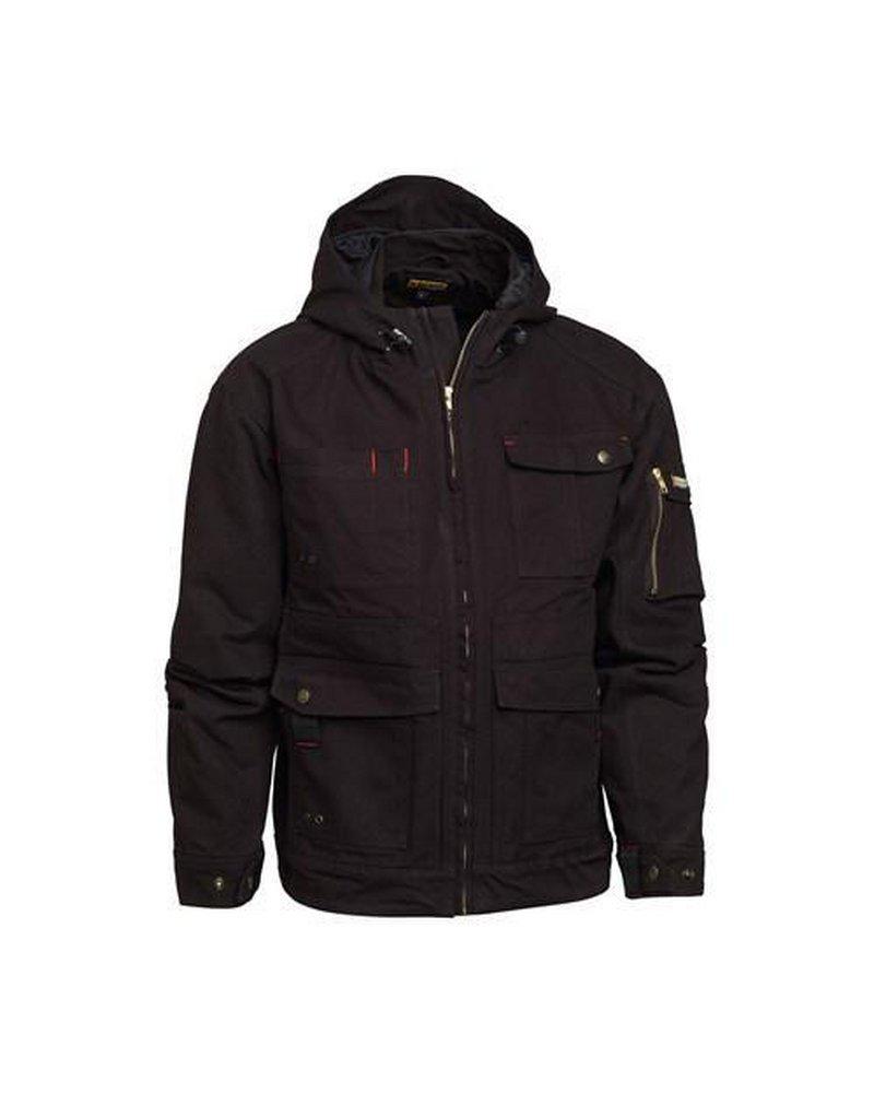 Blaklader Black Canvas Jacket with Hood in Black 