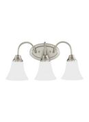 60W 3-Light Medium E-26 Base Incandescent Wall or Bath Sconce in Brushed Nickel