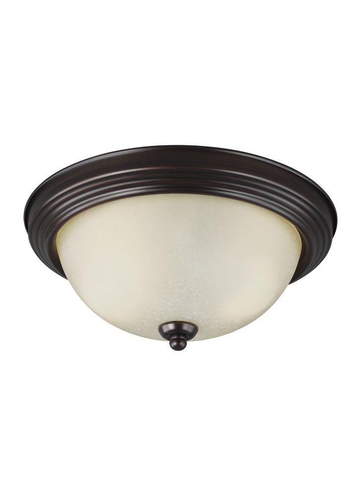 Visual Comfort & Co. Generation Lighting Burnt Sienna 5-1/2 in. 60W 2-Light Medium E-26 Base LED Flushmount Ceiling Fixture 