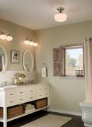 Seagull Lighting Polished Chrome 13 in. 1-Light Semi-Flushmount 