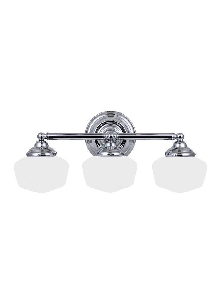 Visual Comfort & Co. Generation Lighting Polished Chrome 10 in. 60W 3-Light Wall and Bath Light 