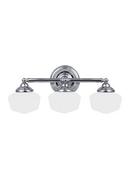 10 in. 60W 3-Light Wall and Bath Light in Polished Chrome