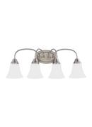 60W 4-Light Medium E-26 Base Incandescent Wall or Bath Sconce in Brushed Nickel
