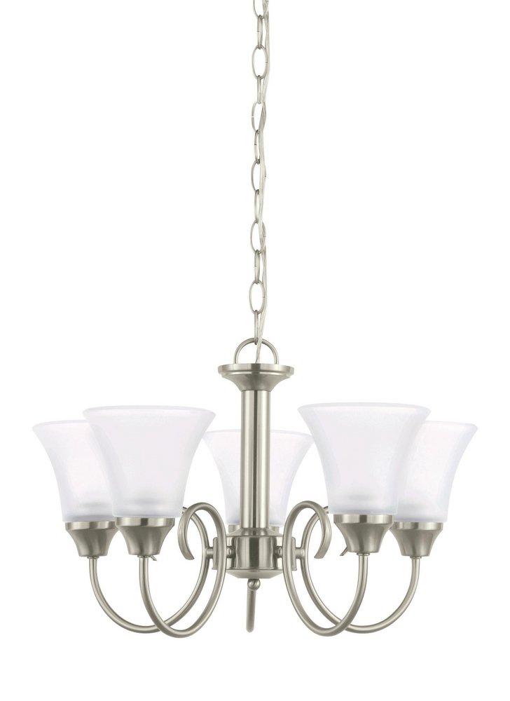 Seagull Lighting Brushed Nickel 51-1/2 in. 5-Light Medium E-26 Base Chandelier 