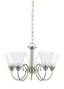 Seagull Lighting Brushed Nickel 51-1/2 in. 5-Light Medium E-26 Base Chandelier 