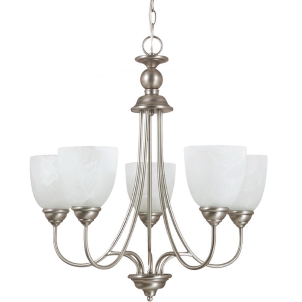 Seagull Lighting Antique Brushed Nickel 5-Light Chandelier 