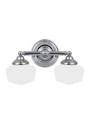 60W 2-Light Medium E-26 Base Incandescent Wall or Bath Sconce in Polished Chrome