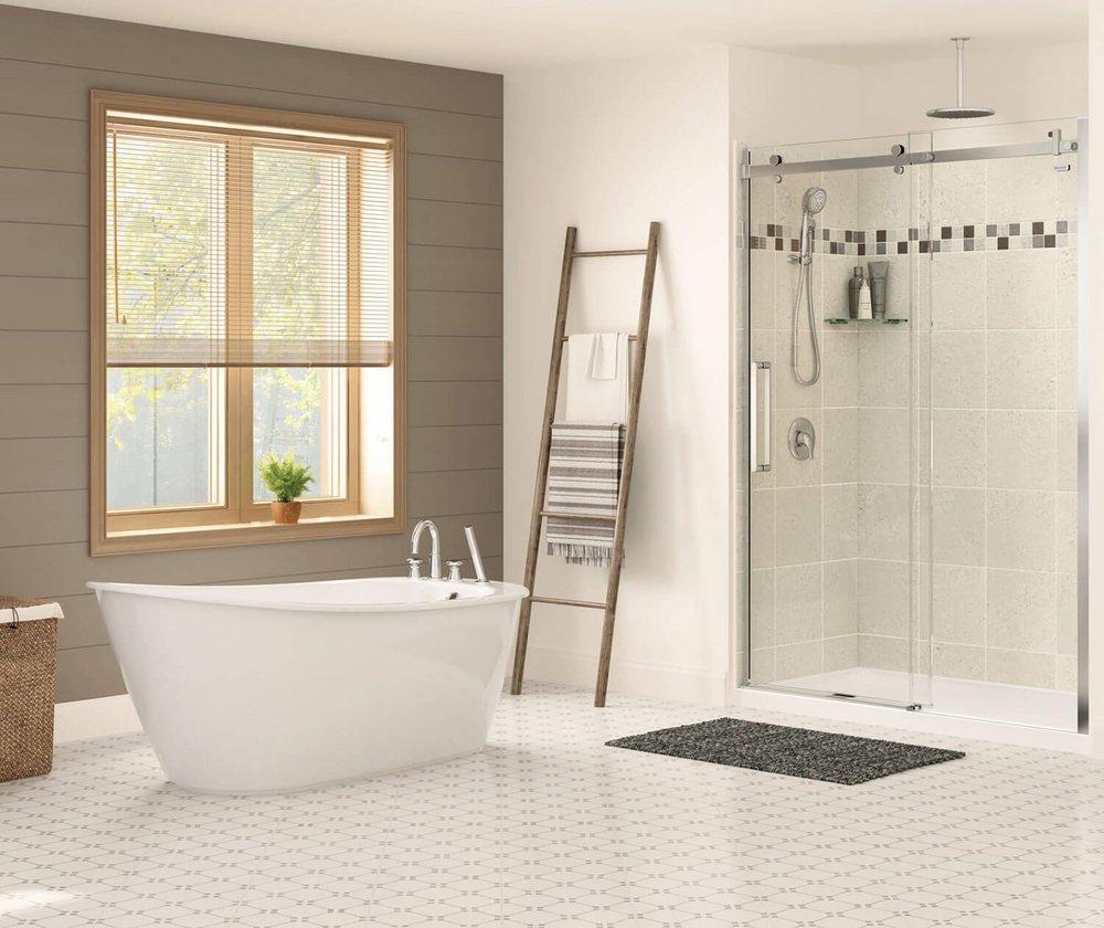 Maax US White 60 x 32 in. Freestanding Bathtub with End Drain 