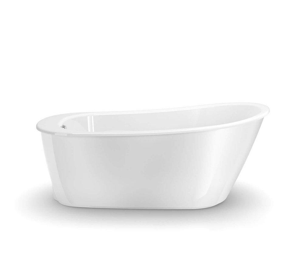 Maax US 60 x 32 in. Freestanding Bathtub with End Drain in White 