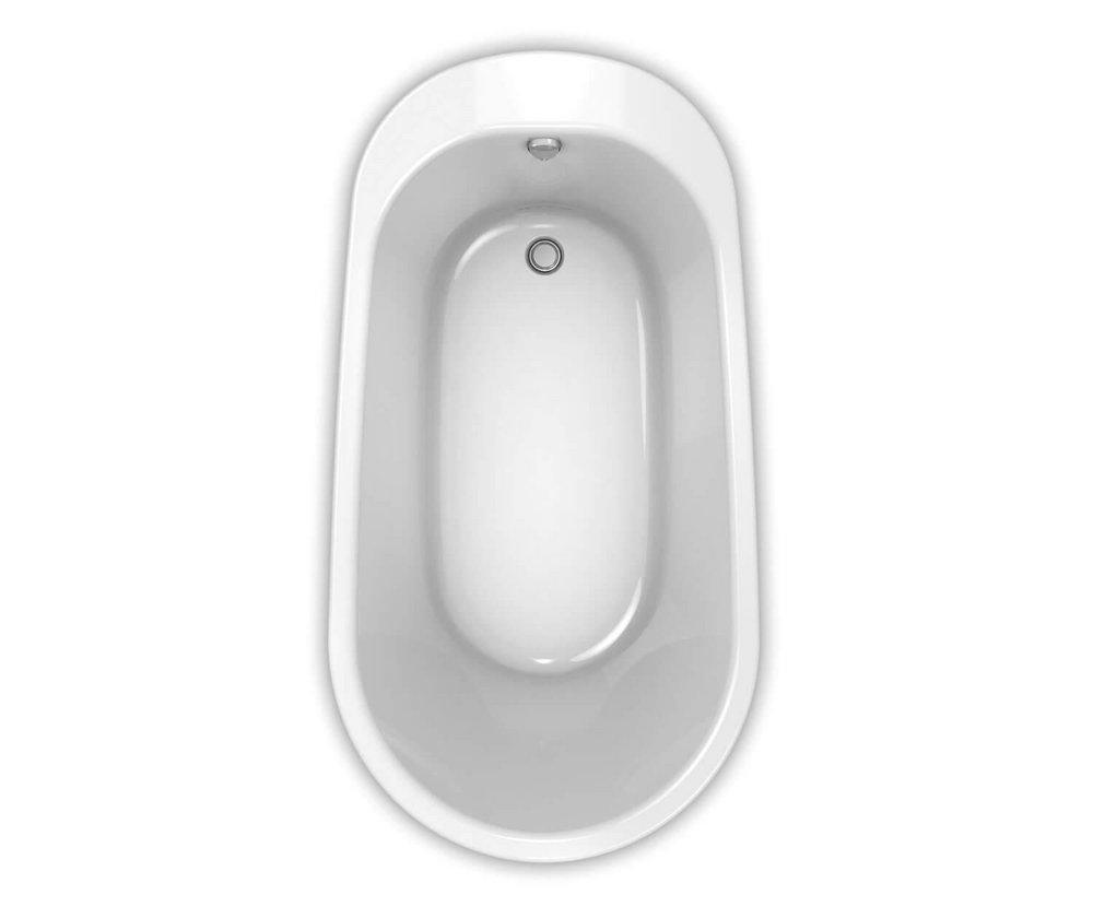 Maax US White 60 x 32 in. Freestanding Bathtub with End Drain 