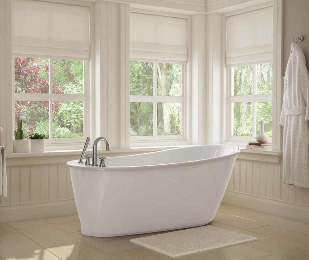 Maax US White 60 x 32 in. Freestanding Bathtub with End Drain 