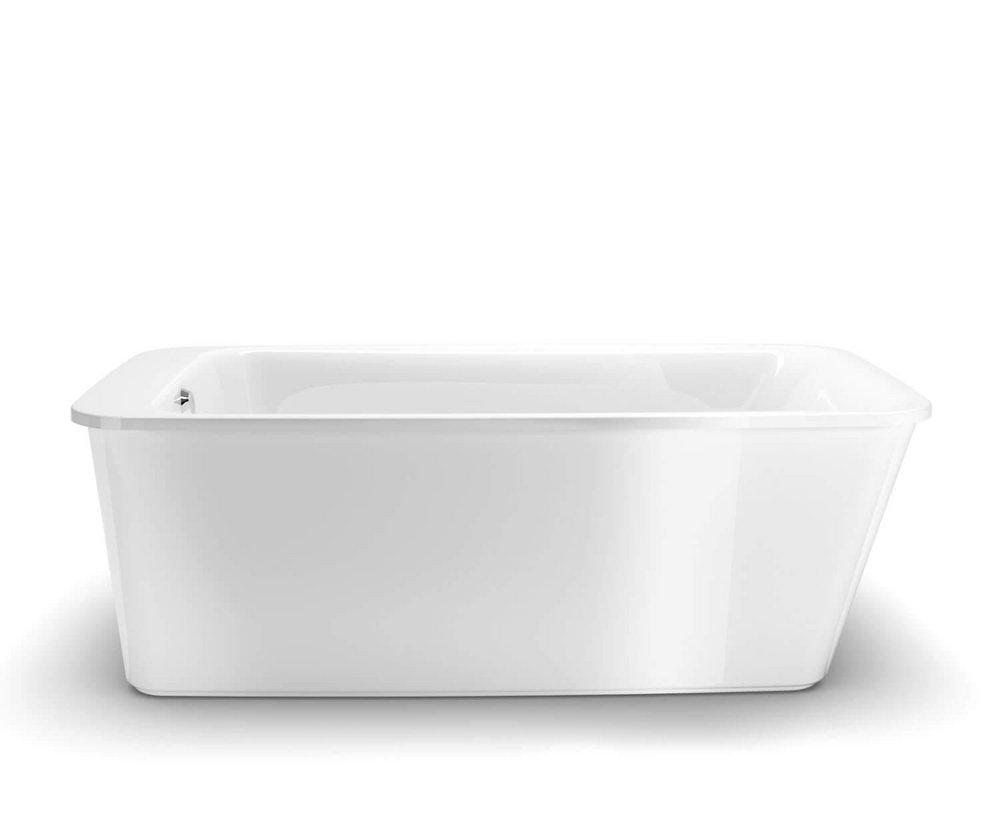 Maax US White 64 x 34 in. Freestanding Bathtub with End Drain 